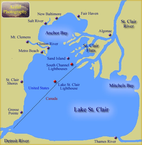 Map of  Lake St. Clair